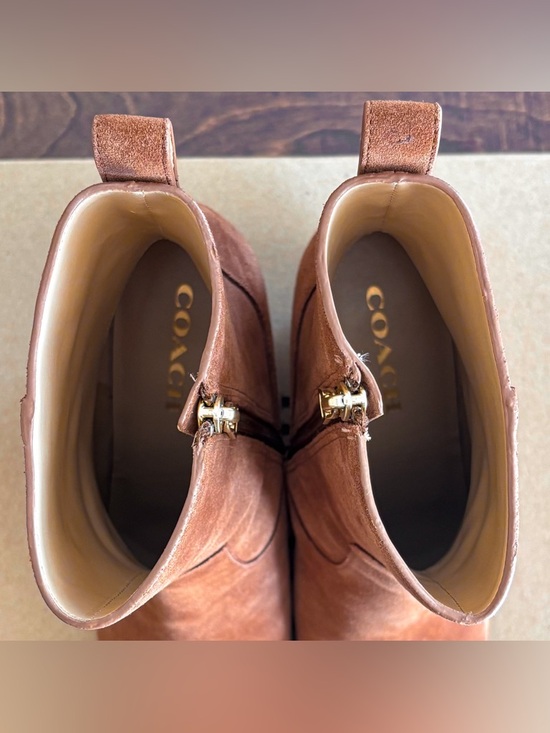 Coach suede wedge booties. - Picture 7 of 14